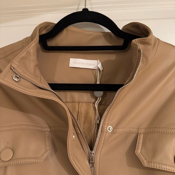 Jonathan Simkhai Tan Jumpsuit Versatile Style Katerina Vegan Leather - Picture 8 of 13